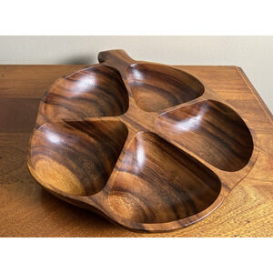 Vtg Monkey Pod Wood Serving Tray-